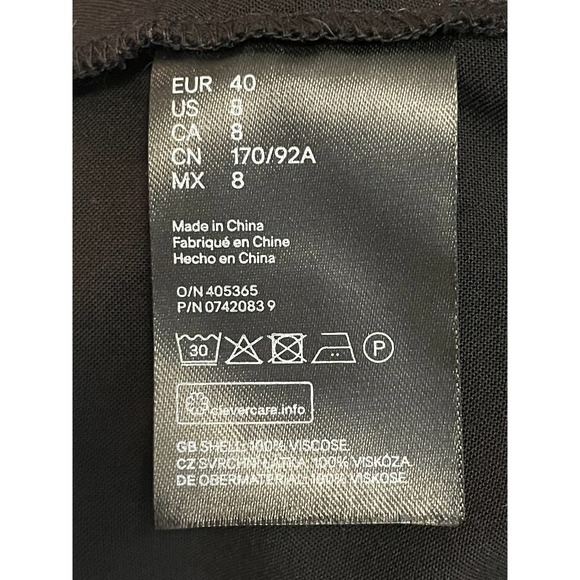 Divided H&M little black mini summer dress size 8 New with Tags - Picture 7 of 9